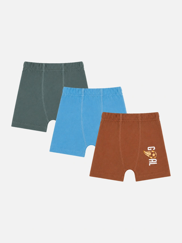 Boys Cotton Inner Elastic Trunk for Everyday Innerwear Comfort and Practical Wardrobe Rotation - Pack of 3