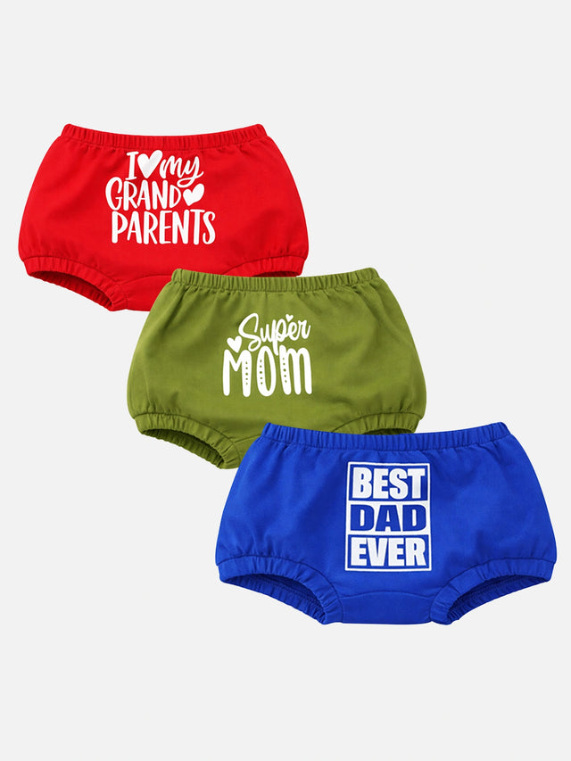 Baby Boys Cotton Blend Innerwear Trunk Printed for Everyday Innerwear Comfort, Secure Fit and Regular Use - Pack of 3