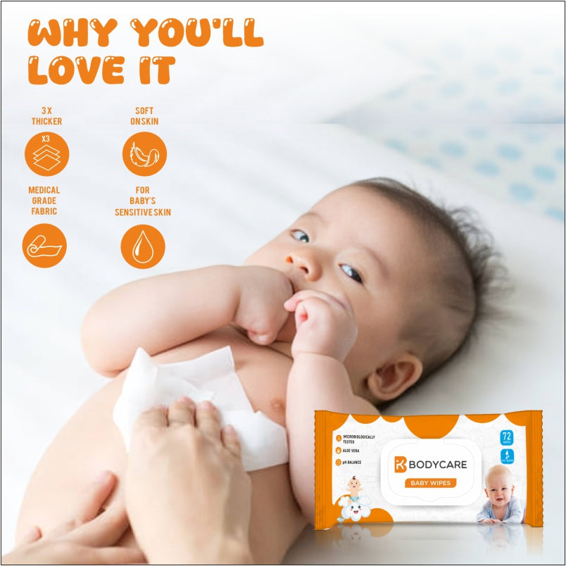 Bodycare Unisex Wet Wipes White Pack Of 8