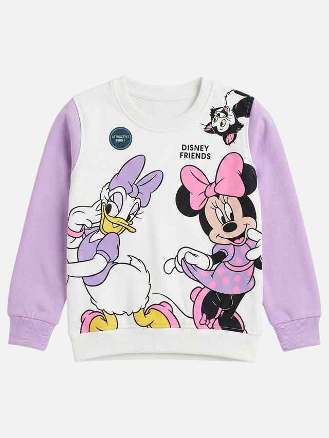 Girls 3 Thread Fleece Sweatshirt with Full Sleeves for Warm Casual Wear, Lounge Comfort and Everyday Use