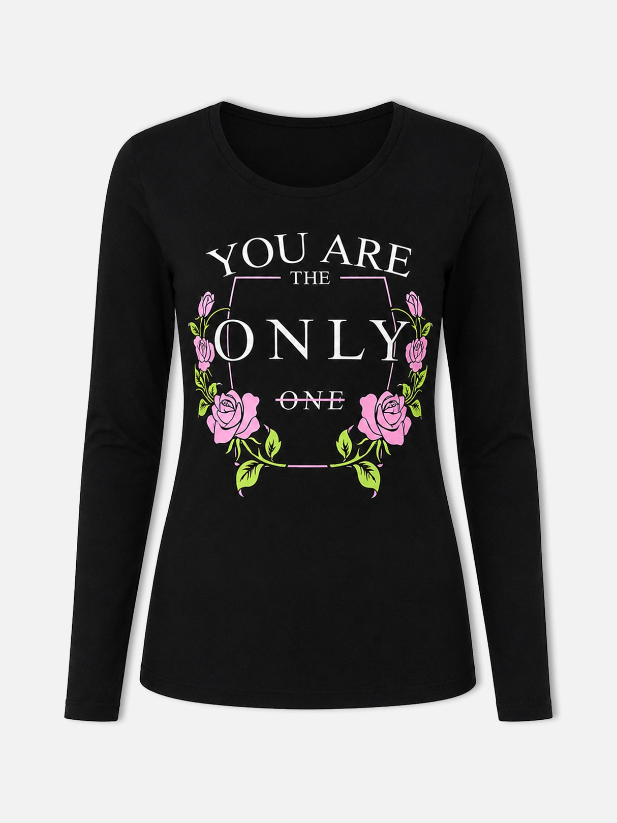 Women Cotton T-Shirt Round Neck Full Sleeves with Regular Fit Graphic Printed Styling for Everyday Casual Wear