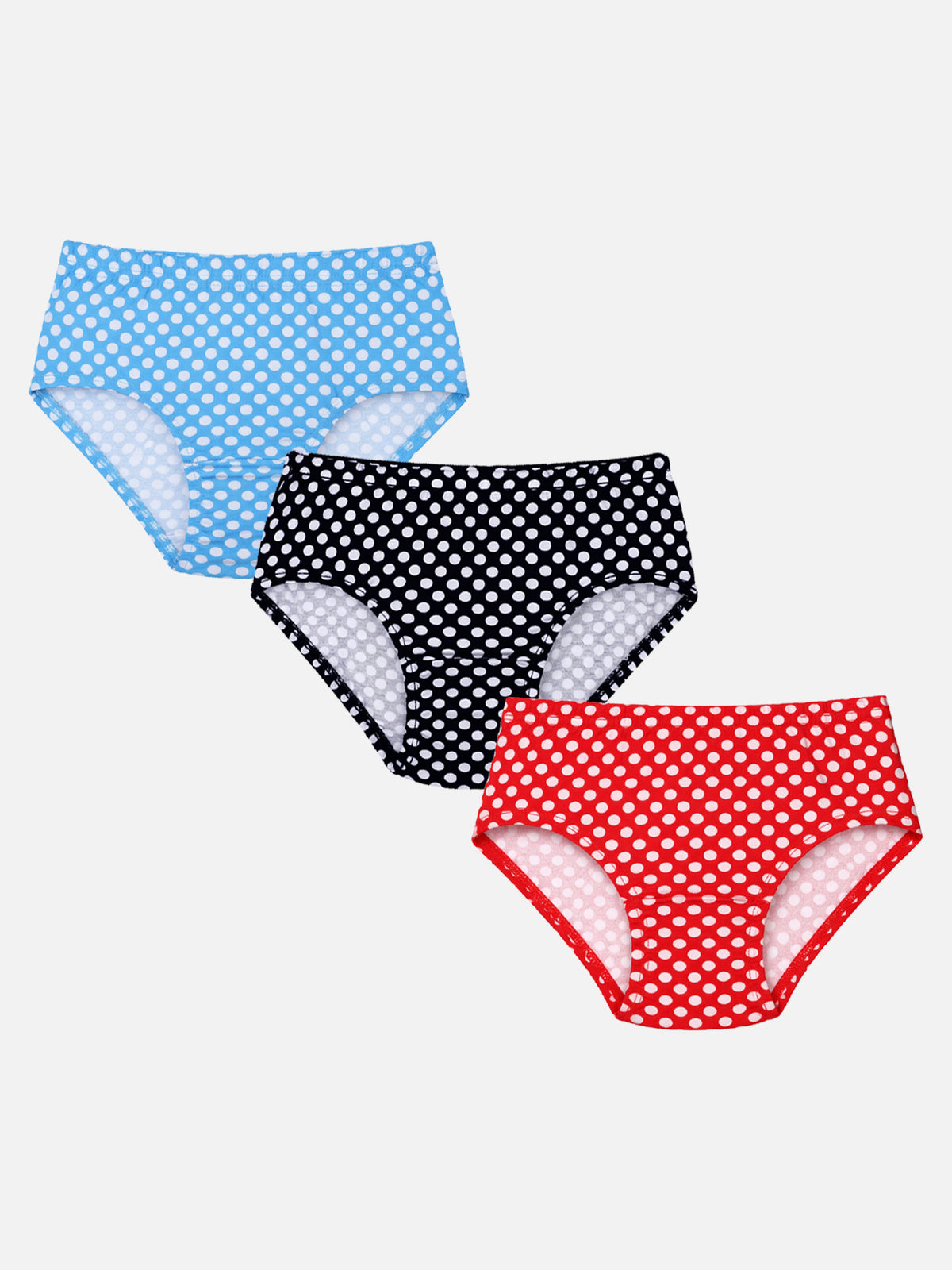 Girls 100% Cotton Panty Underwear for Everyday Comfort, Easy Movement and Regular Innerwear Wardrobe Use - Pack of 3