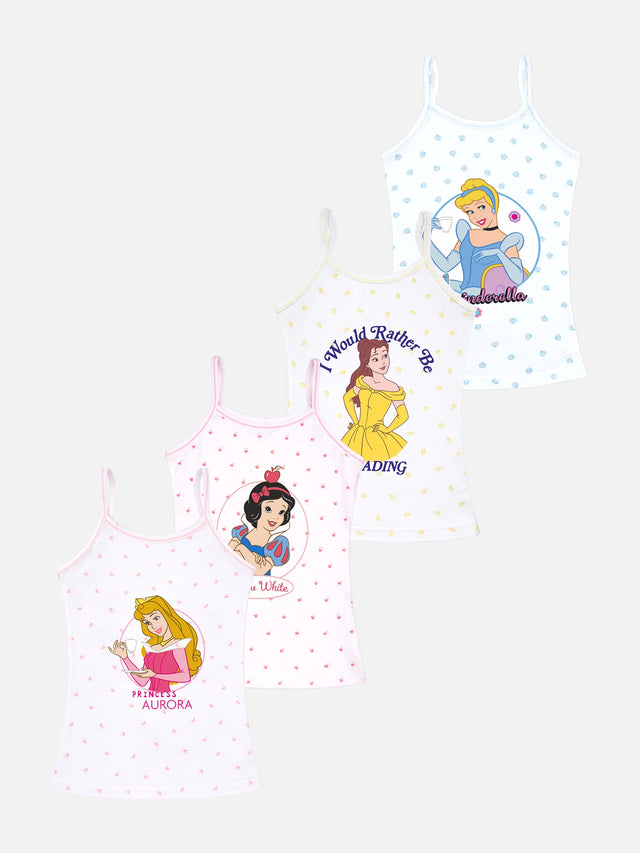 Girls Princess Vest Dori Neck Sleeveless Pack of 4 - Bodycare