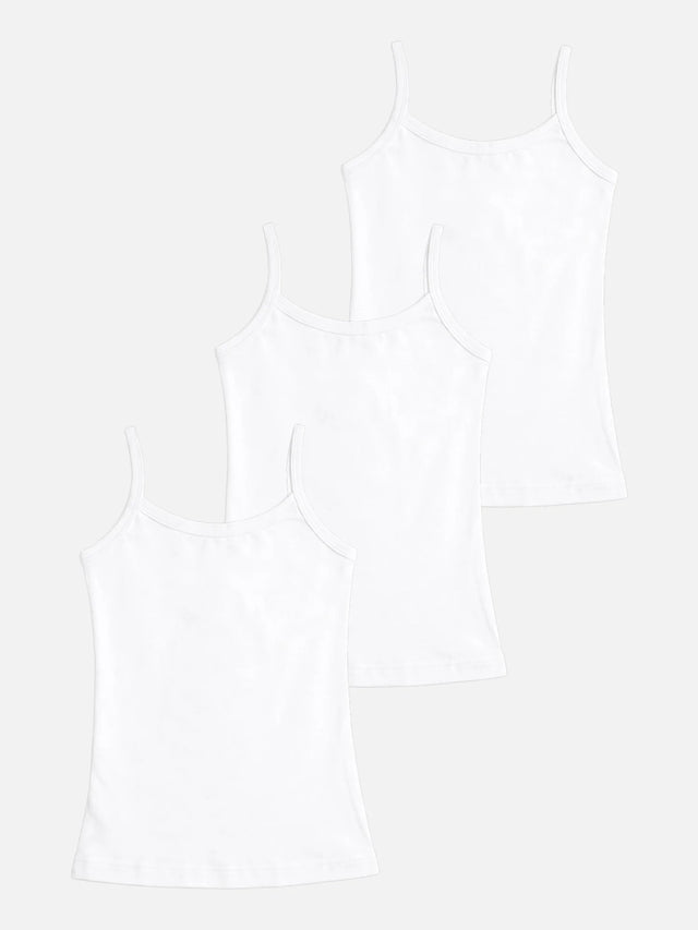 Girls Vest Round Neck Sleeveless Pack of 3 - Bodycare