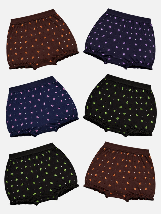 Unisex Cotton Spandex Bloomer Lycra Waistband Pack of 6 - Bodycare