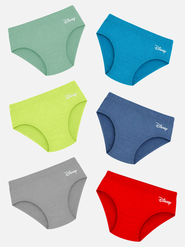 Baby Boys Mickey & Friends Brief Underwear with Inner Elastic for Comfortable Daily Innerwear Use - Pack of 6
