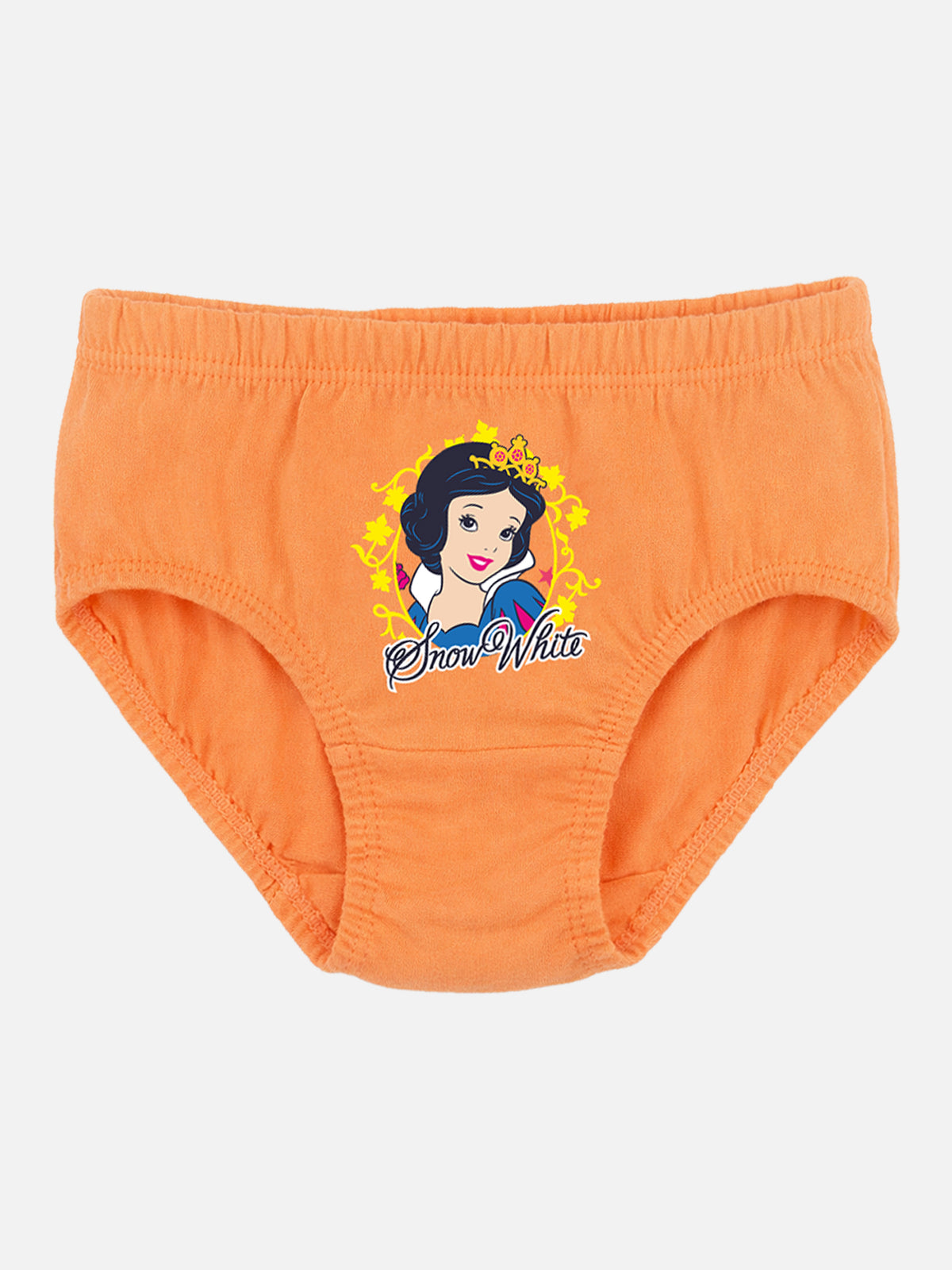 Girls Princess 100% Cotton Solid Innerwear Panty with Inner Elastic and Soft Skin Friendly Comfort - Pack of 5