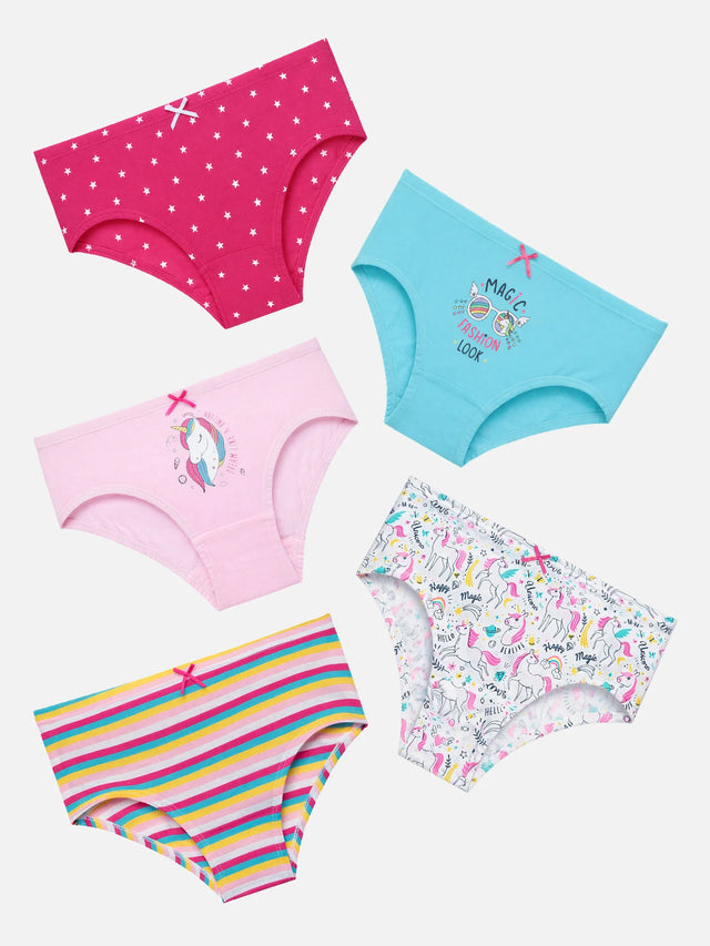 Girls Panty Inner Elastic Pack of 5 - Bodycare