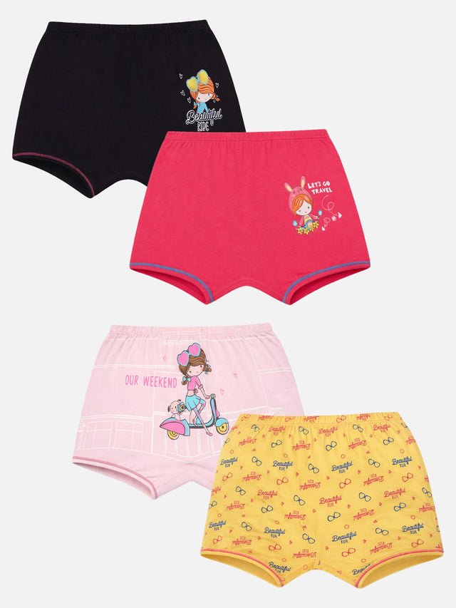 Girls Boyshorts Inner Elastic Pack of 4 - Bodycare