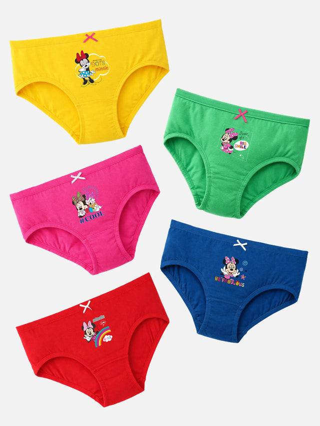 Girls Minnie & Friends Panty Inner Elastic Pack of 5 - Bodycare