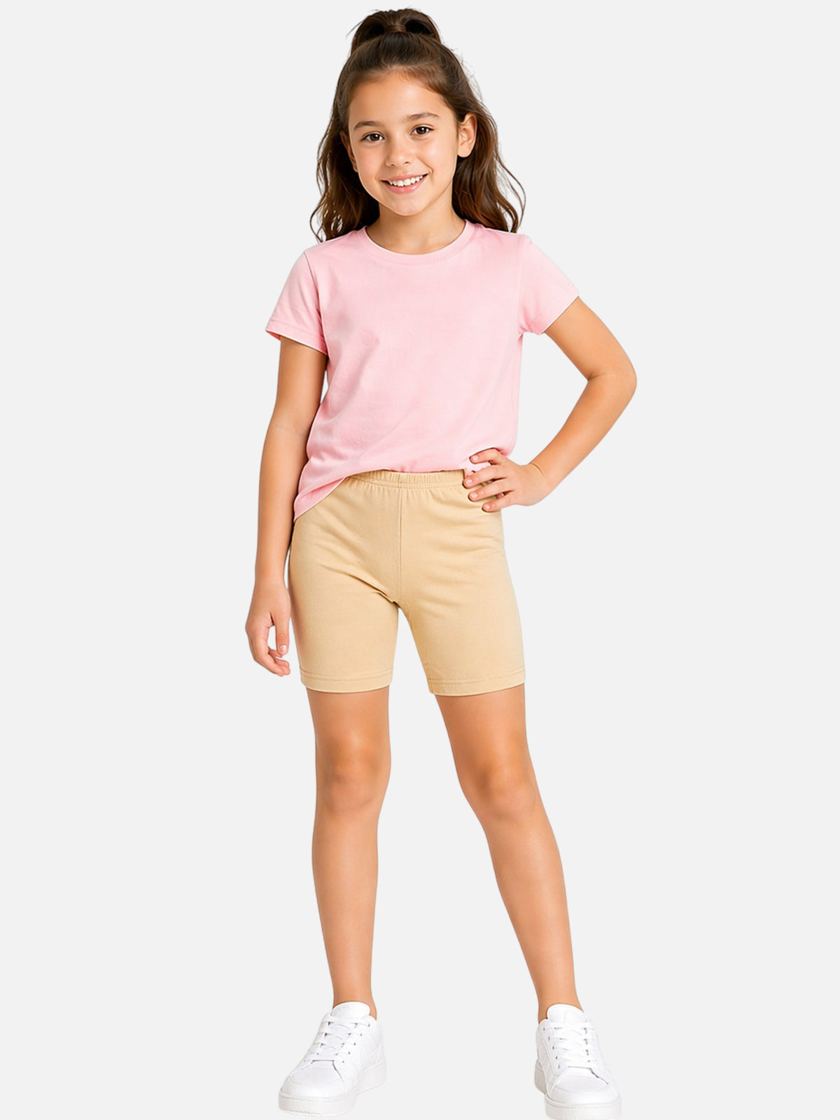 Girls 100% Cotton Shorties with Inner Elastic for Comfortable Coverage, Durable Wear and Easy Movement - Pack of 3