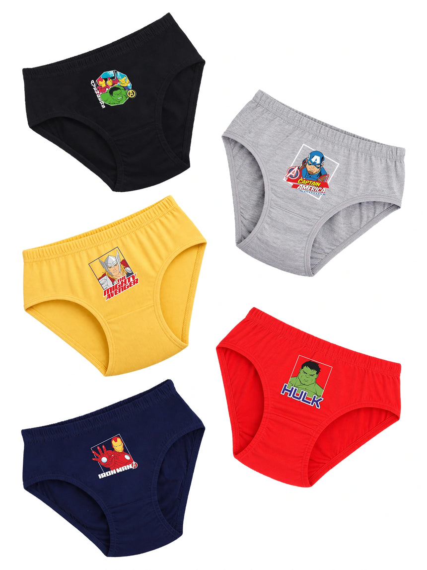 Boys Avengers Brief Inner Elastic Pack of 5 - Bodycare