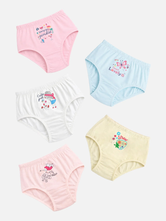 Girls Panty Inner Elastic Pack of 5 - Bodycare