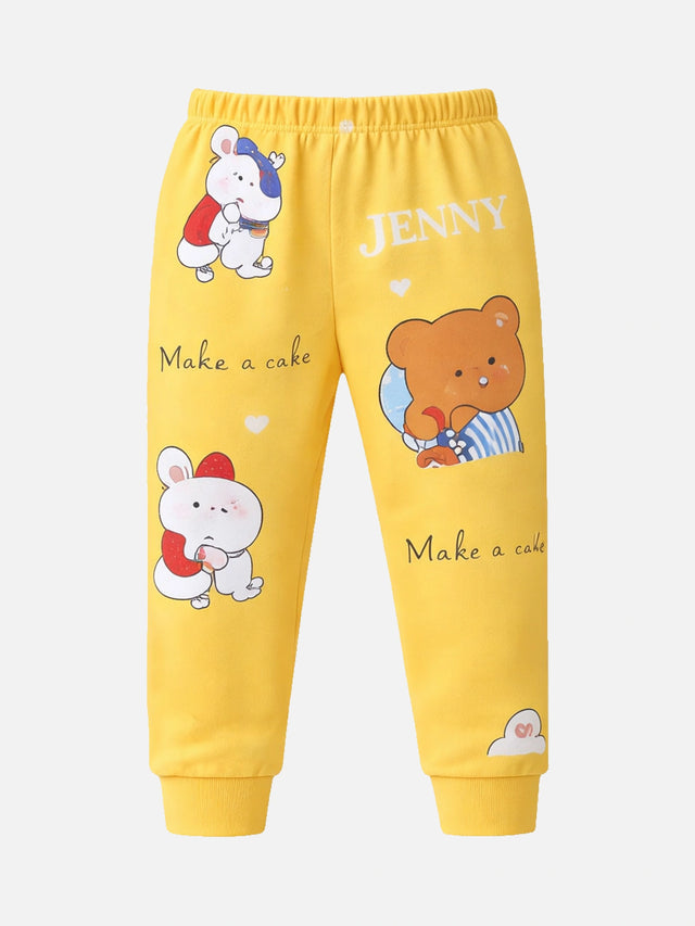 Baby Girls Cotton Pyjama Pants with Inner Elastic for Everyday Sleepwear and Lounge Comfort - Pack of 1