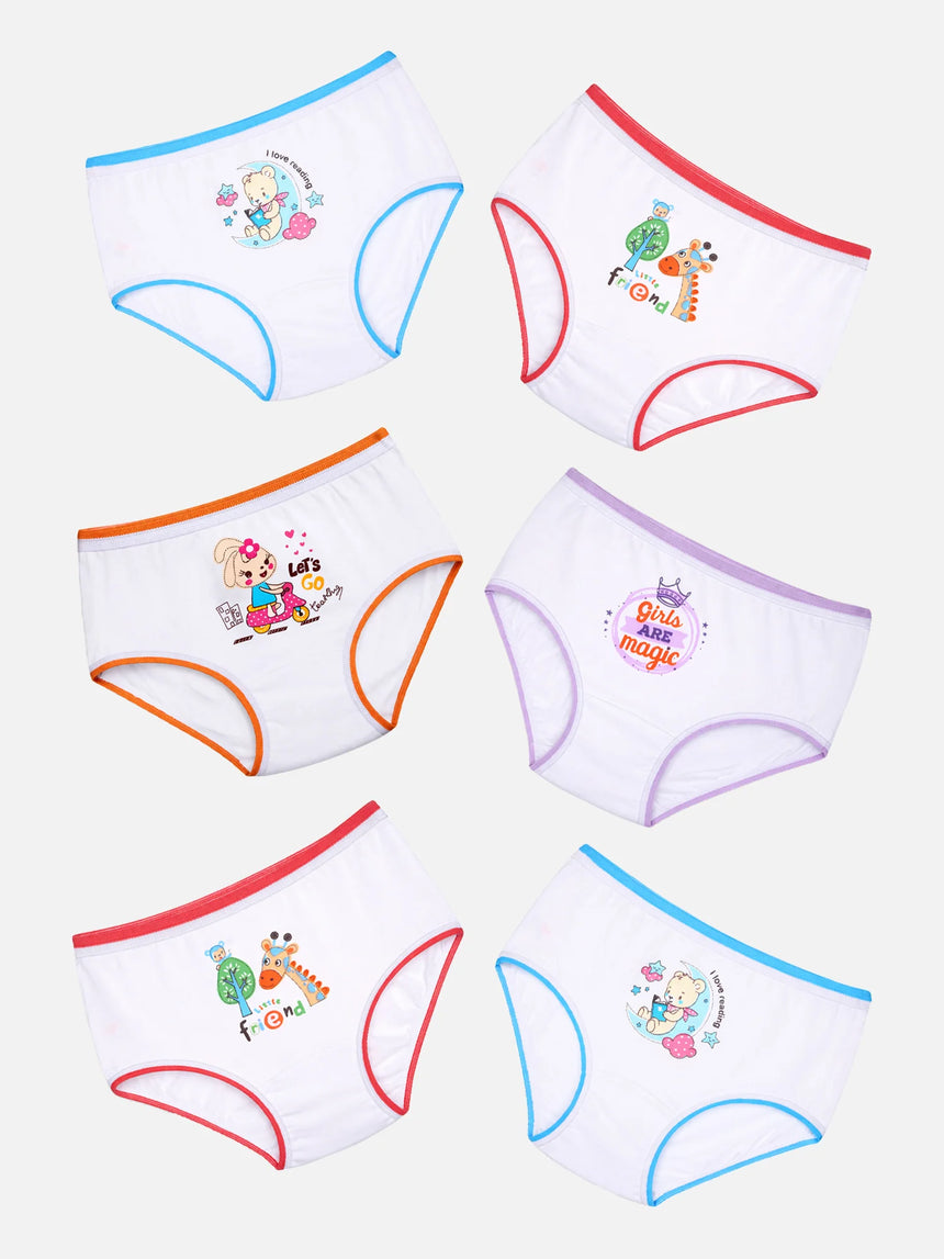Baby Girls Panty Top Elastic Pack of 6 - Bodycare