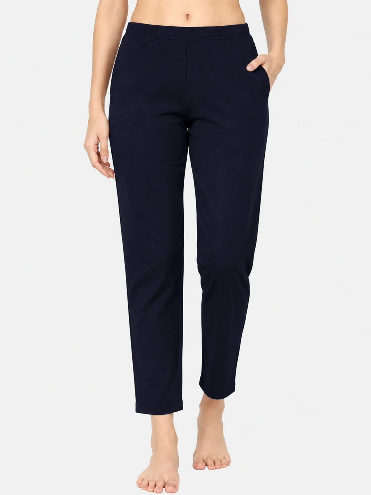 Women 100% Cotton Track Pant with Side Pockets and Solid Sports Jogger Styling for Workout, Gym and Active Wear