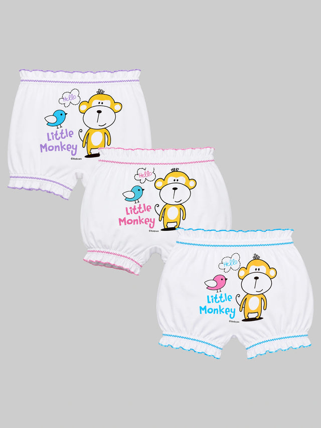 Unisex 100% Cotton Bloomer Innerwear with Comfortable Fit for Everyday Coverage and Wardrobe Essentials - Pack of 3