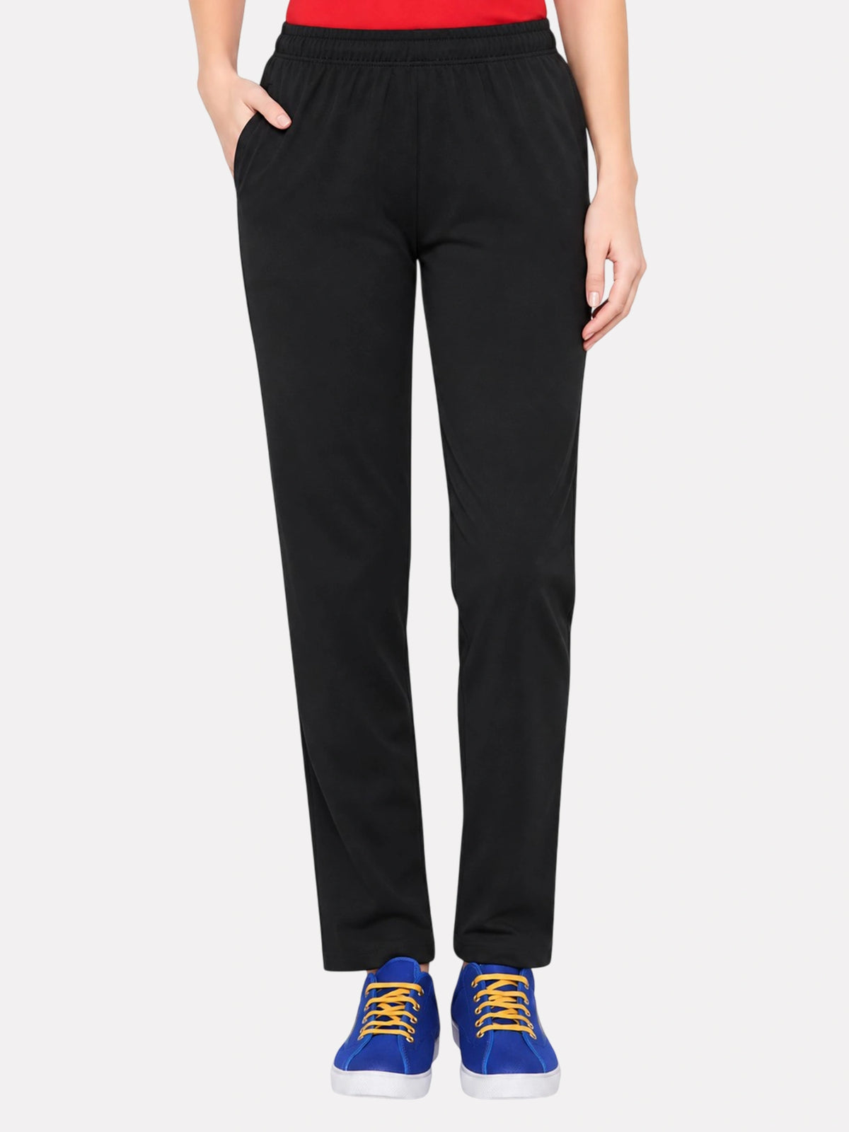 Women Cotton Track Pant with Side Pockets and Regular Fit Jogger Style for Active Casual Wear and Easy Movement