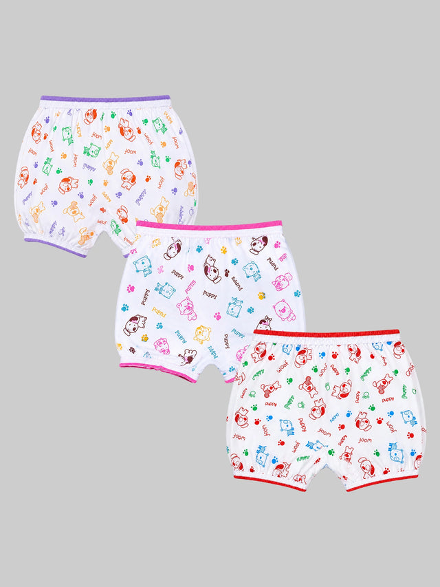 Unisex Bloomer Innerwear with Top Elastic Waist for Easy Fit, Comfortable Coverage and Everyday Essentials - Pack of 3