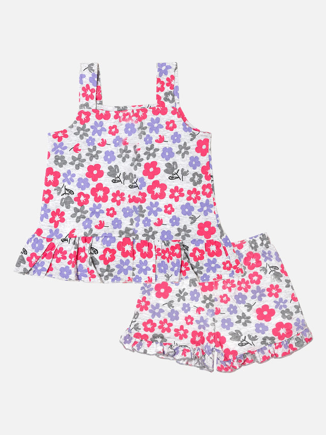 Girls 100% Cotton Top and Bottom Set for Everyday Outfit Comfort, Casual Wear and Easy Movement Essentials