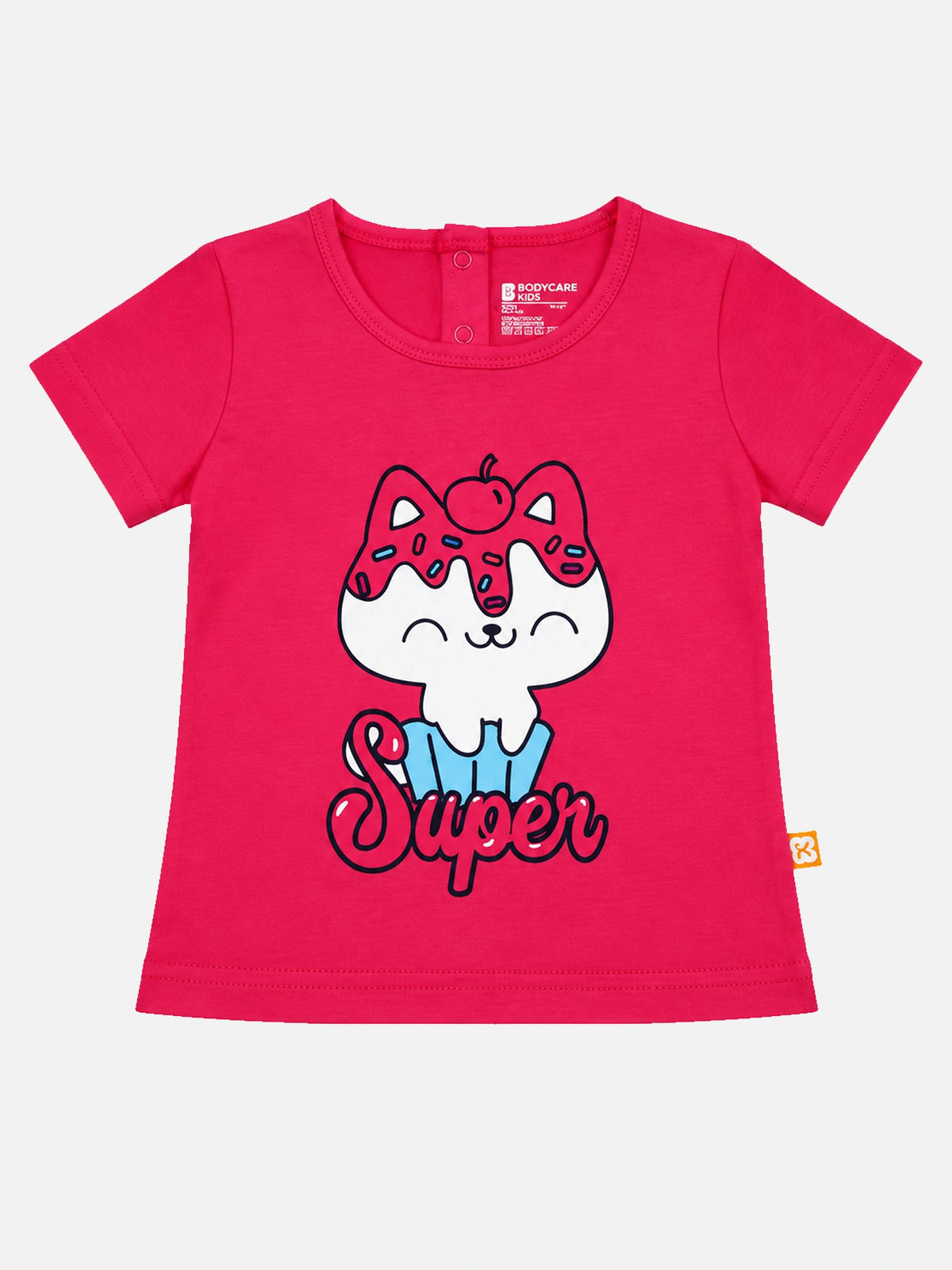 Baby Girls Cotton Round Neck Half Sleeve T-Shirt for Casual Dressing, Lounge Wear and Everyday Comfort - Pack of 1