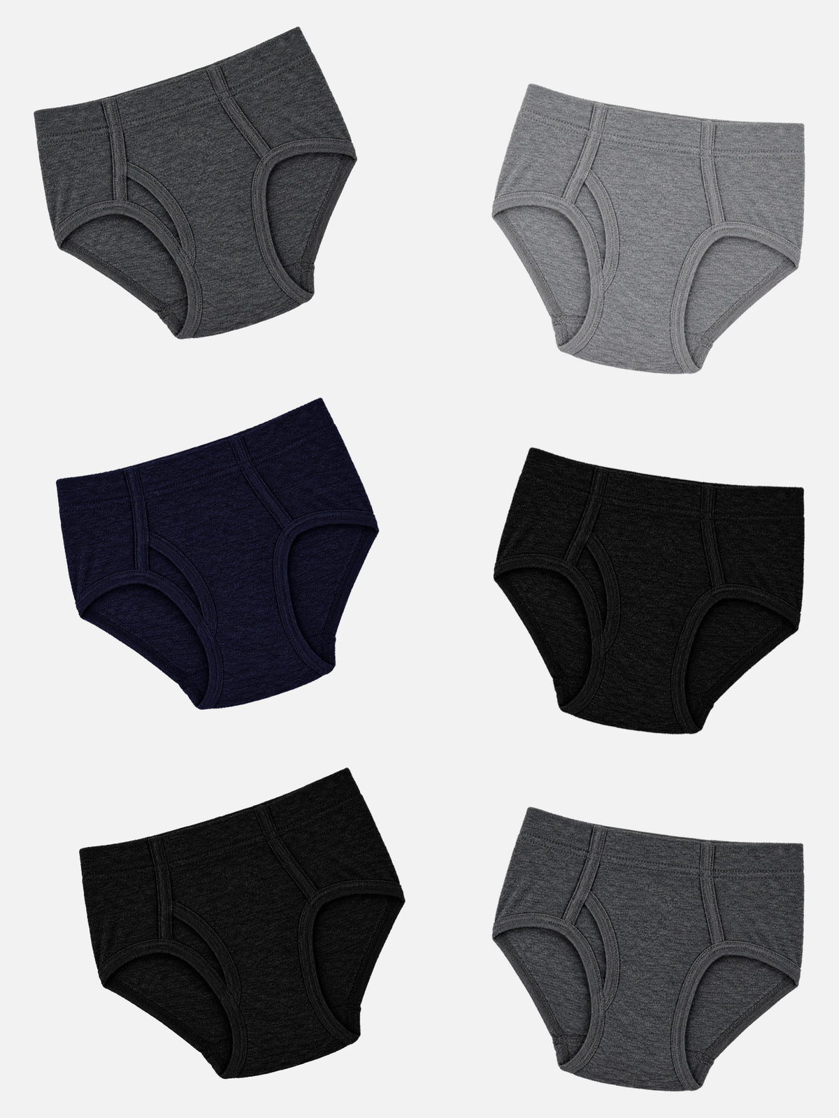 Boys Innerwear Briefs with Inner Elastic for Everyday Comfort, Easy Fit and Wardrobe Essentials - Pack of 6