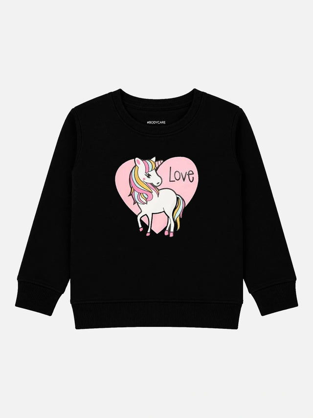 Baby Girls Round Neck Full Sleeve Sweatshirt for Regular Casual Wear, Easy Styling and Comfortable Movement