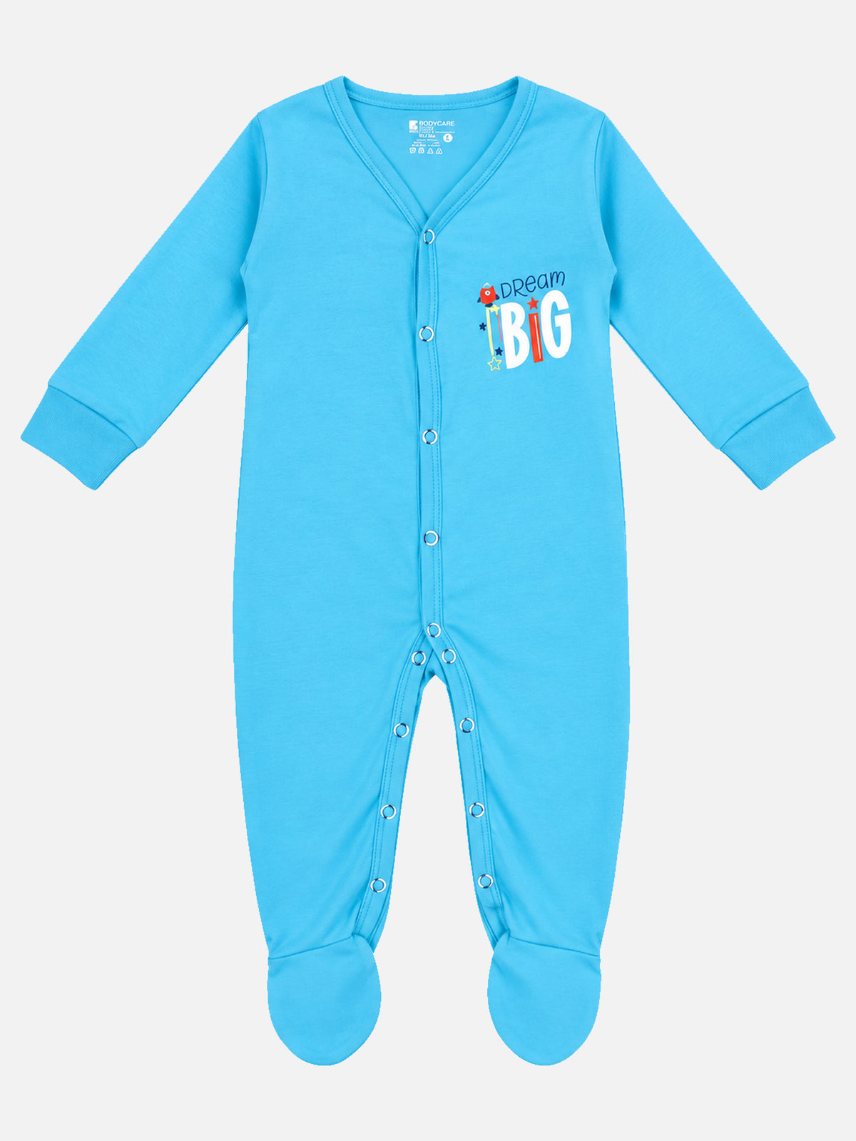 Unisex Baby Front Open Full Sleeve Romper in 100% Cotton for Sleepsuit Comfort and Easy Everyday Dressing