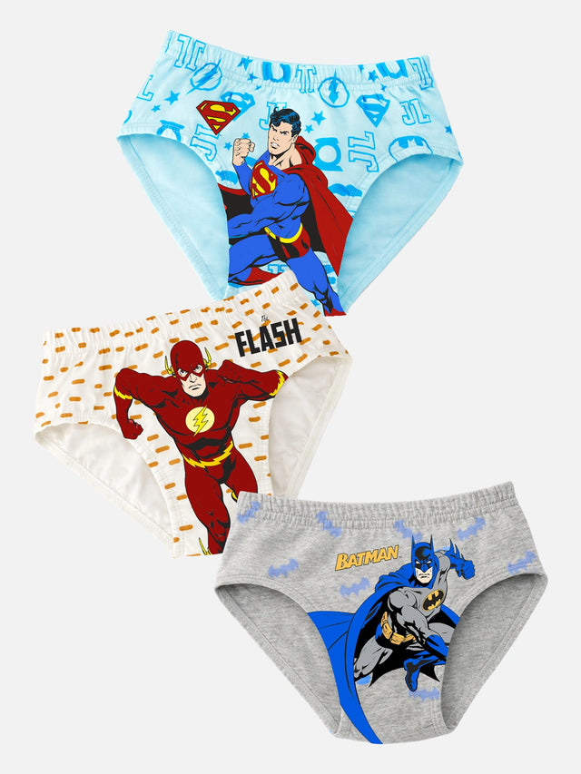 Boys 100% Cotton Brief with Inner Elastic for Everyday Innerwear Comfort and Wardrobe Use - Pack of 3