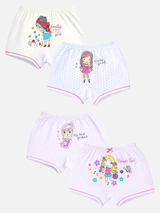 Girls Boyshorts Inner Elastic Pack of 4 - Bodycare