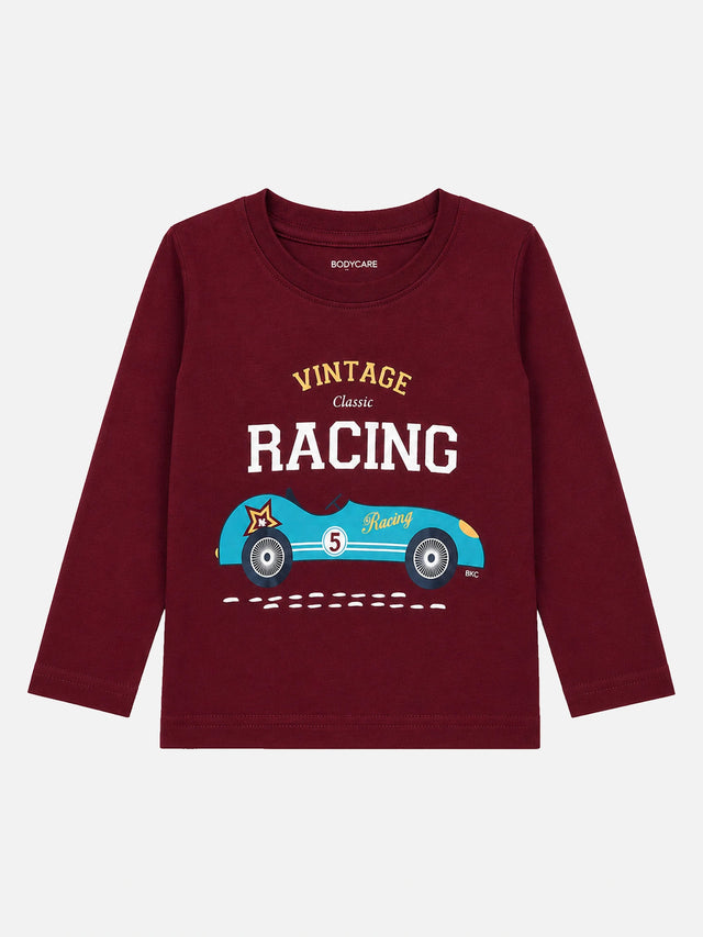 Baby Boys Interlock T-Shirt Round Neck Full Sleeves Regular Fit Warm Wear Top with Soft Breathable Comfort