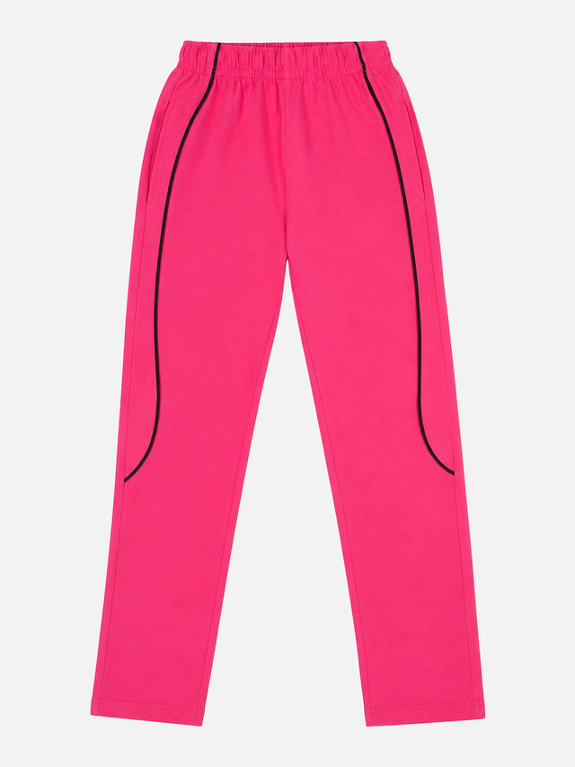 Girls 100% Cotton Solid Track Pant with Side Pockets and Regular Fit Jogger Styling for Comfortable Kids Activewear