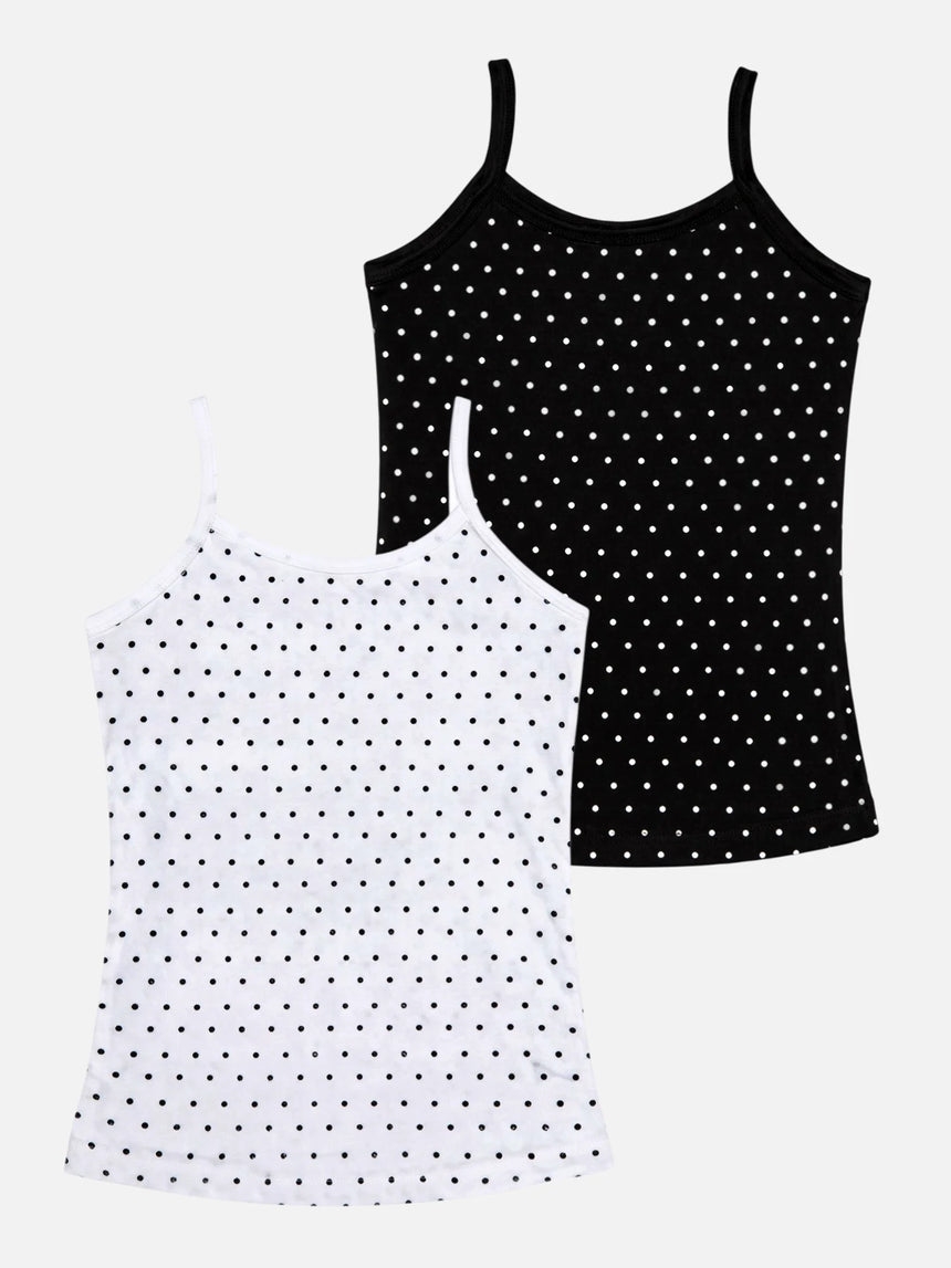 Girls 100% Cotton Vest Round Neck Dori Neck Pack of 2 - Bodycare