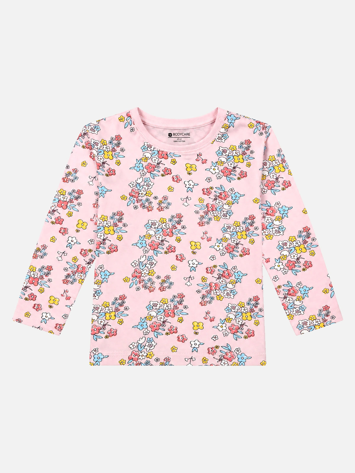 Baby Girls Cotton Interlock T-Shirt with Regular Fit and Soft Breathable Fabric for Everyday Casual Wear