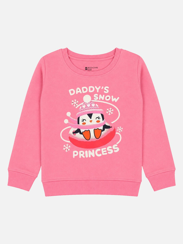 Baby Girls Round Neck Full Sleeve Sweatshirt for Regular Casual Wear, Easy Styling and Comfortable Movement