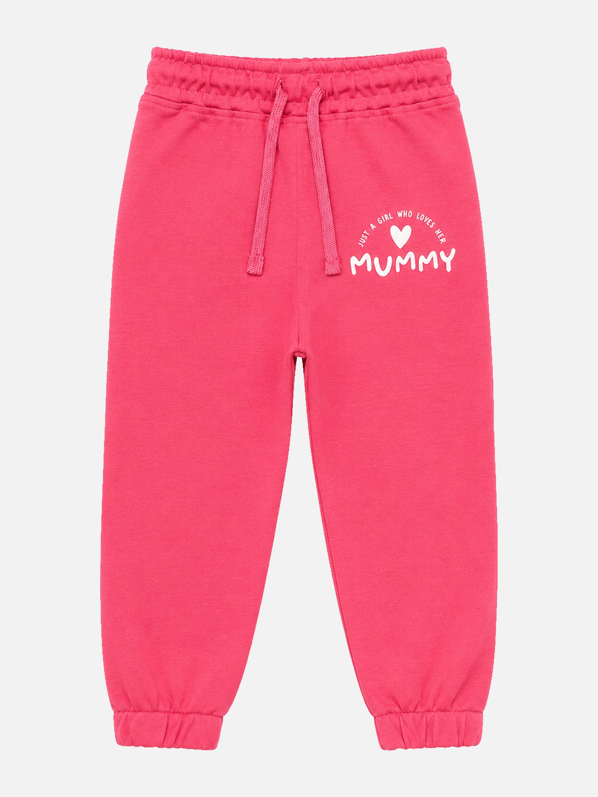 Baby Girls Interlock Track Pant with Printed Regular Fit for Casual Wear, Lounge Comfort and Easy Movement