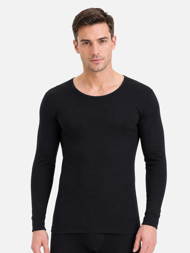 Men Crew Neck Thermal Top with Full Sleeves for Winter Base Layering, Cold-Weather Comfort and Everyday Innerwear - Pack of 1