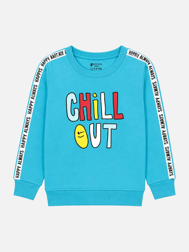 Baby Boys Round Neck Full Sleeve Sweatshirt for Casual Winter Comfort, Regular Wear and Easy Movement