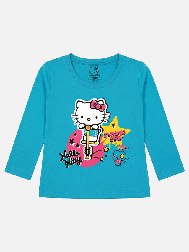 Baby Girls Minnie & Friends T-Shirt Round Neck Full Sleeves Character Print Top for Playtime and Casual Outfits