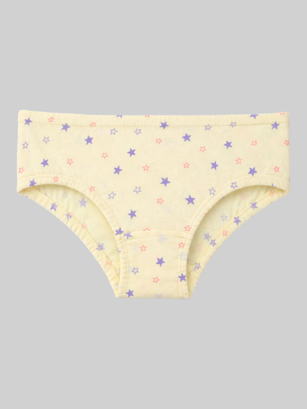 Girls Cotton Panty Underwear with Inner Elastic for Comfortable Daily Innerwear, Easy Wear and Smooth Movement - Pack of 3