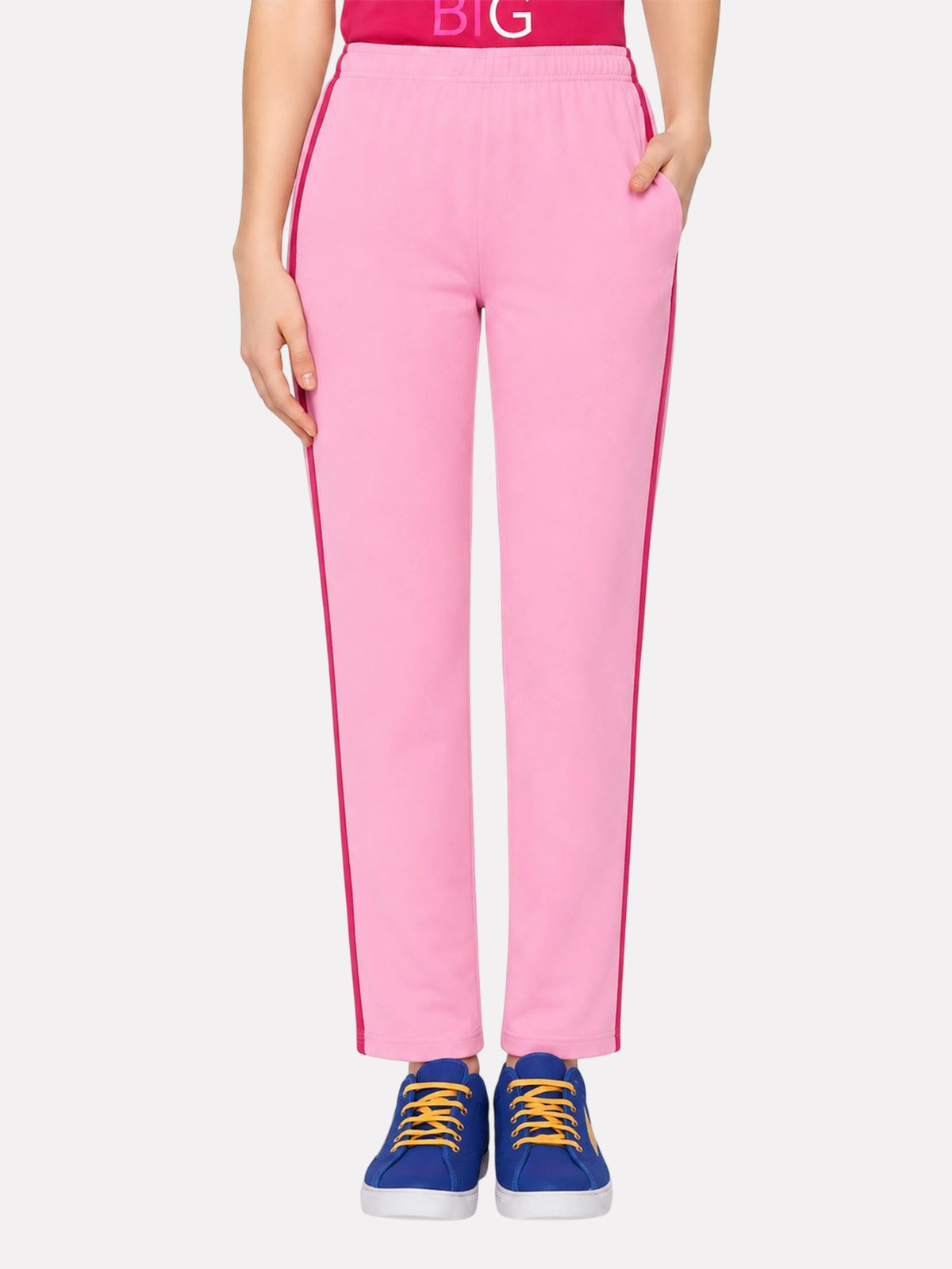 Women Cotton Track Pant with Side Pockets and Regular Fit Jogger Style for Active Casual Wear and Easy Movement