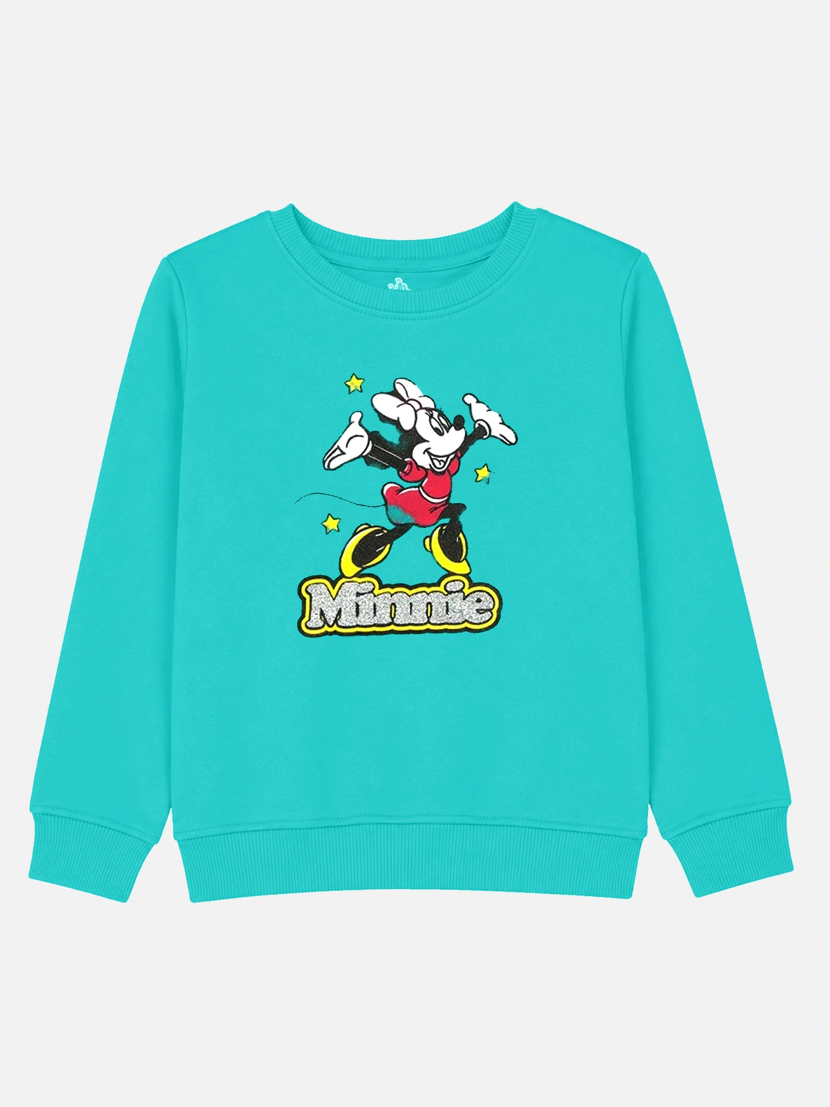 Baby Girls Minnie & Friends Printed Round Neck Full Sleeve Sweatshirt for Everyday Casual Wear and Winter Styling