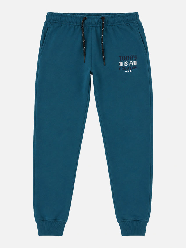 Boys French Terry Cotton Track Pant with Regular Fit Jogger Style for Casual Wear and Comfortable Active Movement