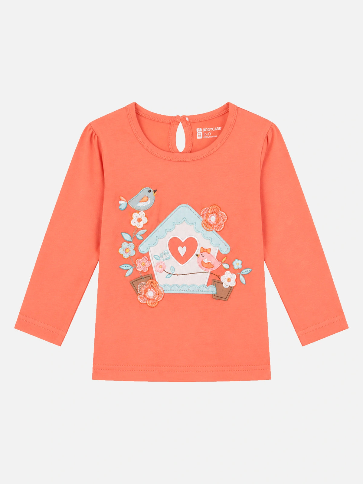 Baby Girls 100% Cotton Printed Full Sleeve T-Shirt with Regular Fit for Casual, Everyday Wear and Regular Use