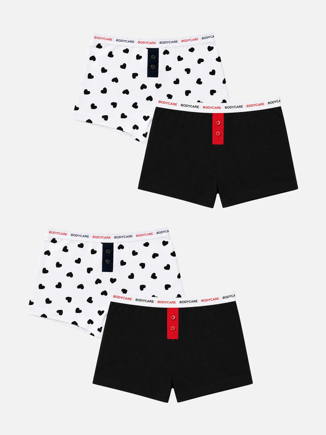 Girls Cotton Boyshorts with Secure Comfortable Fit and Gentle Waistband for Everyday Innerwear Use - Pack of 4