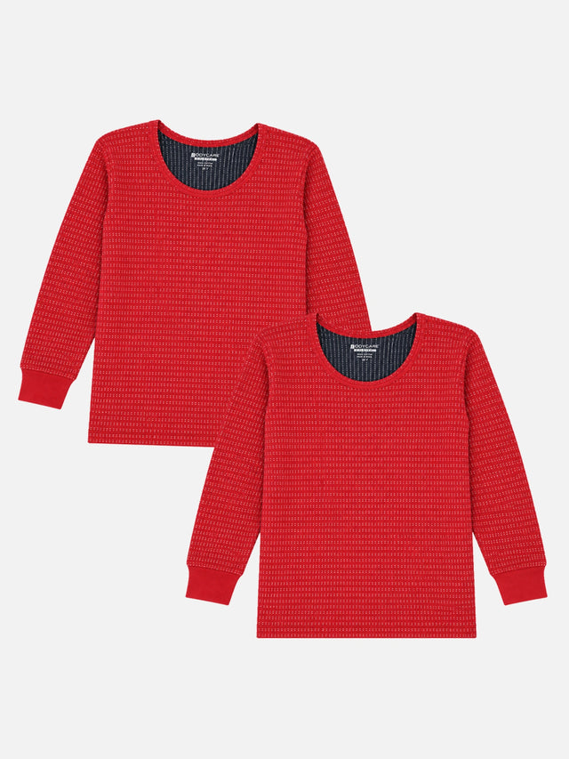 Unisex Antibacterial Round Neck Full Sleeve Thermal Top for Winter Innerwear Comfort and Warm Base Wear - Pack of 2