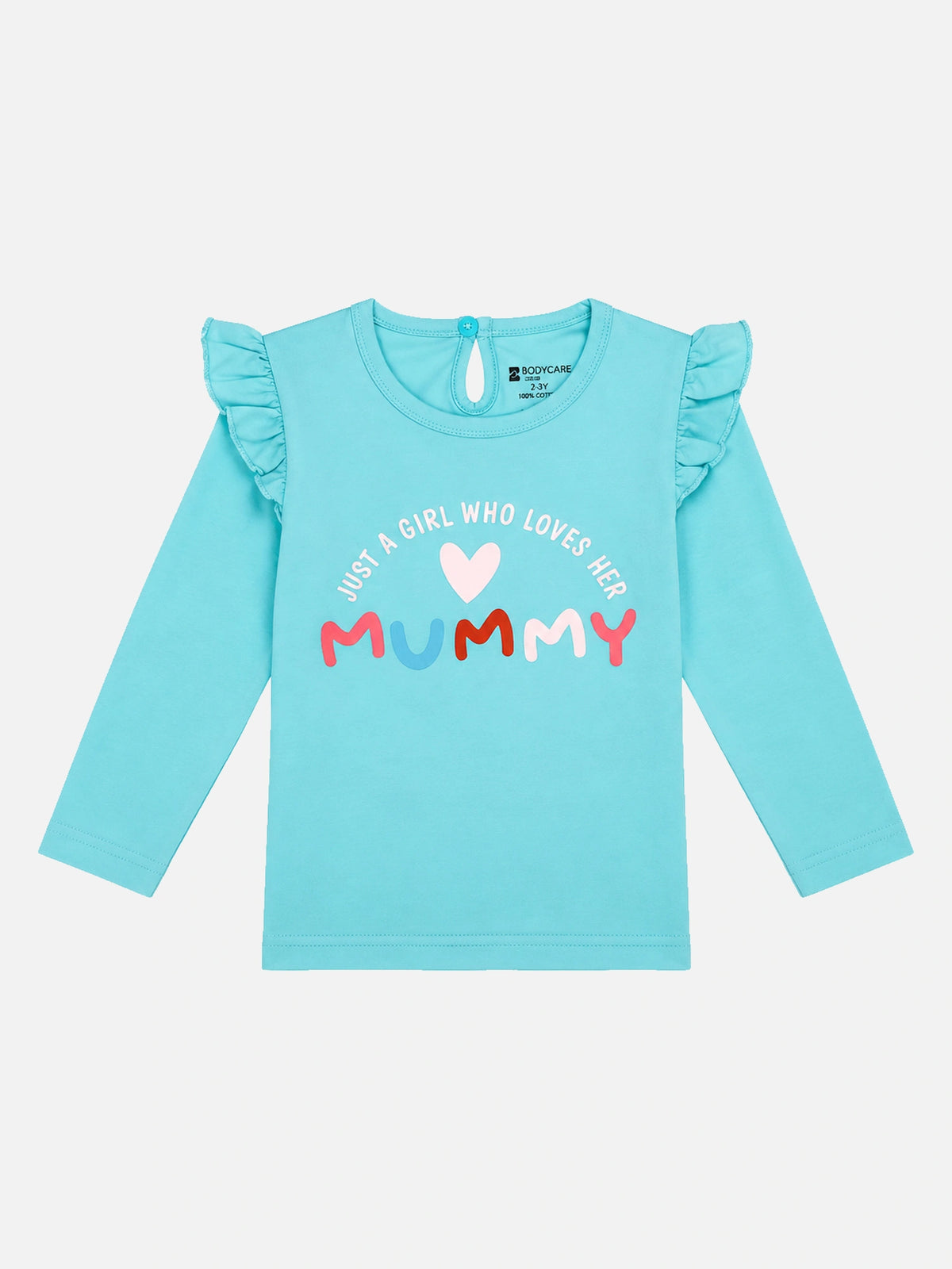 Baby Girls 100% Cotton Printed Full Sleeve T-Shirt with Regular Fit for Everyday Casual Wear and Regular Use