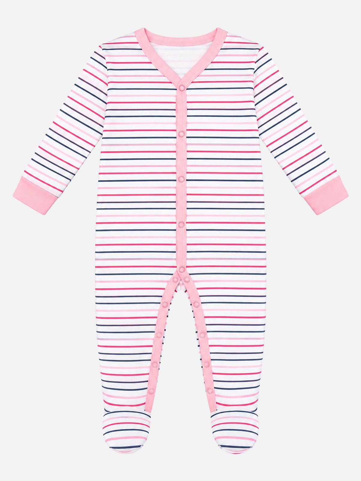 Unisex Baby 100% Cotton Full Sleeve Romper with Front Open Design for Sleepsuit Comfort and Easy Babywear Dressing
