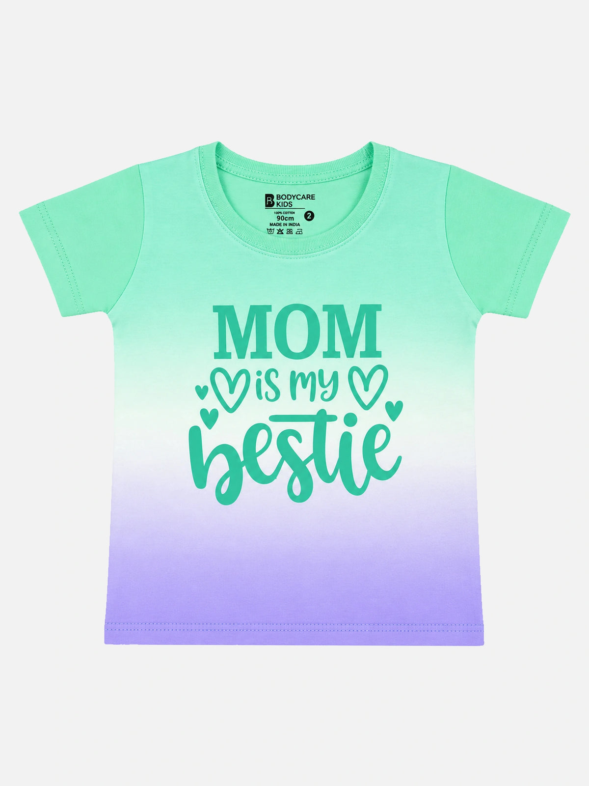 Baby Girls Round Neck Half Sleeve T-Shirt for Casual Wear, Easy Movement, Everyday Comfort and Regular Use