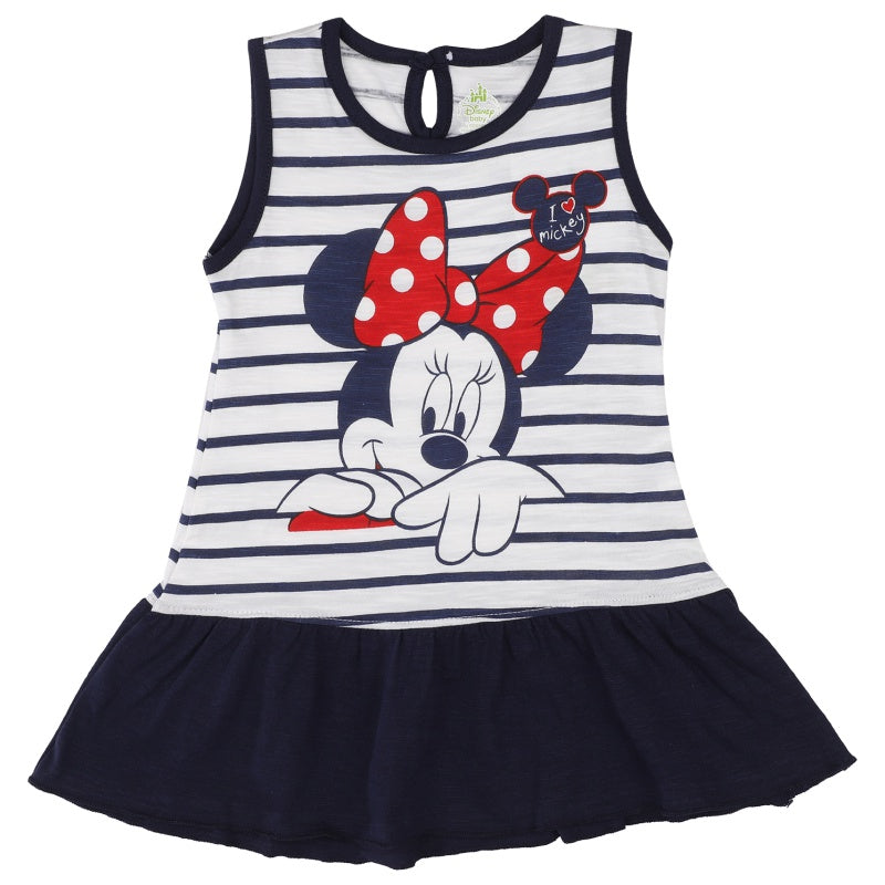 Bodycare Minnie & Friends Girls Cotton Frock Round Neck Sleeveless